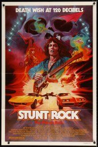 1w789 STUNT ROCK 1sh '80 death wish at 120 decibels, art of rock & roll and muscle cars!