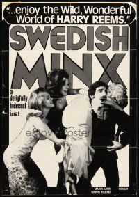 1w821 SWEDISH MINX 1sh R80s Harry Reems in Swedish sex from Marquis de Sade novel!