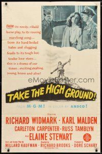 1w835 TAKE THE HIGH GROUND 1sh '53 Korean War soldiers Richard Widmark & Karl Malden!