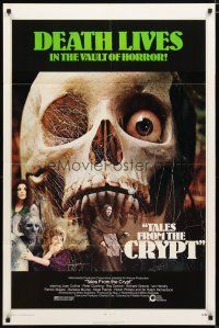 1w838 TALES FROM THE CRYPT 1sh '72 Peter Cushing, Joan Collins, E.C. comics, cool skull image!