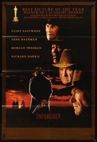 1w919 UNFORGIVEN style AA 1sh '92 Clint Eastwood, Gene Hackman, Morgan Freeman, Richard Harris!
