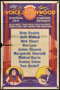 1w940 VOICE OF HOLLYWOOD 1sh '30 your favorite screen stars, they answer your questions!