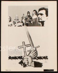 1x958 FRANCIS OF ASSISI 2 8x10 stills '61 Michael Curtiz, cool art of sword and cross, Crusades!