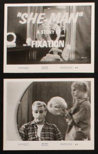 1x441 SHE-MAN 16 8x10.25 stills '68 cross-dressers living in a house of white slavery horror!