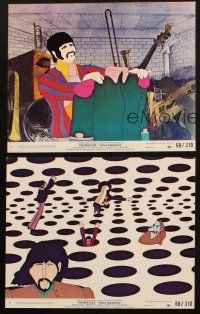 1x407 YELLOW SUBMARINE 3 8x10 mini LCs '68 wonderful psychedelic cartoon image of the Beatles!