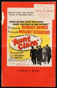 1y496 AUNT CLARA English pressbook '54 Margaret Rutherford, Ronald Shiner, English comedy!