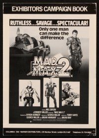 1y499 MAD MAX 2: THE ROAD WARRIOR English pressbook '82 Mel Gibson returns as Mad Max!