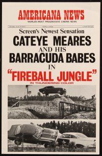 1y162 FIREBALL JUNGLE herald '69 Cateye Meares & his Barracuda Babes, cool newspaper style!