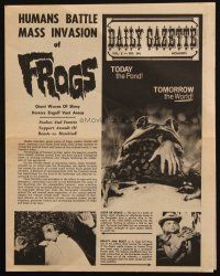 1y167 FROGS herald '72 great image of man-eating amphibian with human hand hanging from mouth!