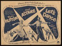 1y178 LET'S DANCE herald '50 great image of dancing Fred Astaire & Betty Hutton!