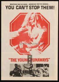 1y207 YOUNG RUNAWAYS herald '68 Dreyfuss, McCormack, kids of today who live only for tonight!
