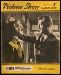 1y030 PICTURE SHOW English magazine November 8, 1958 Robert Mitchum & May Britt in The Hunters!