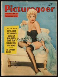 1y031 PICTUREGOER English magazine November 30, 1957 sexy Barbara Nichols, Doris Day, Chandler