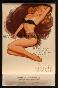 1y024 CONTRACTORS EQUIPMENT CO. CALENDAR calendar '54 pin-up art by T.N. Thompson w/ Marilyn Monroe!