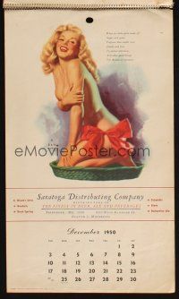 1y023 SARATOGA DISTRIBUTING COMPANY CALENDAR calendar '50 12 Earl Moran pin-ups w/ Marilyn Monroe!
