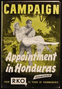 1y555 APPOINTMENT IN HONDURAS pressbook '53 Jacques Tourneur, sexy Ann Sheridan & Glenn Ford!