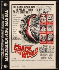 1y660 CRACK IN THE WORLD pressbook '65 atom bomb explodes, thank God it's only a motion picture!