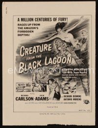 1y471 CREATURE FROM THE BLACK LAGOON 9x12 pressbook ad '54 from the Amazon's forbidden depths!