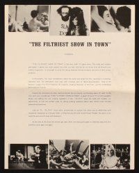 1y715 FILTHIEST SHOW IN TOWN pressbook '73 William Mishkin puts sex into the gutter!