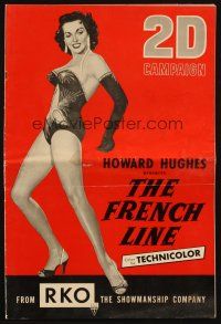 1y740 FRENCH LINE pressbook '54 Howard Hughes, many images of sexy Jane Russell!