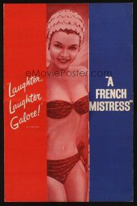 1y741 FRENCH MISTRESS pressbook '60 full-length sexy Agnes Laurent in tiny bikini!