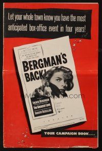 1y782 GREATEST LOVE pressbook '54 great art of Ingrid Bergman, Roberto Rossellini's Europa '51!