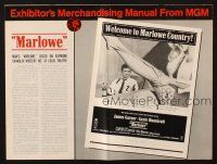 1y872 MARLOWE pressbook '69 sexy Sharon Farrell's legs & James Garner with booze and gun in hands!