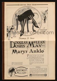 1y873 MARY'S ANKLE pressbook '20 Doris May poses as MacLean's wife & they realy fall in love!