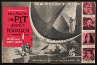 1y915 PIT & THE PENDULUM pressbook '61 Edgar Allan Poe's greatest terror tale, great art!