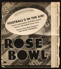 1y926 ROSE BOWL pressbook '36 Buster Crabbe in uniform holding football by famous stadium!