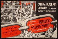 1y994 WHITE SLAVE SHIP pressbook '62 L'ammutinamento, art of sexy women in a black pit of horror!