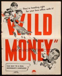 1y995 WILD MONEY pressbook '37 Edward Everett Horton, Ruth Coleman, Lynne Overman, comedy!