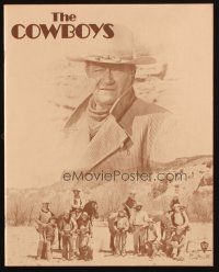 1y350 COWBOYS souvenir program book '72 John Wayne gave these boys their chance to become men!
