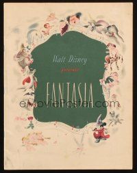 1y355 FANTASIA souvenir program book '42 Mickey Mouse & others, Disney musical cartoon classic!