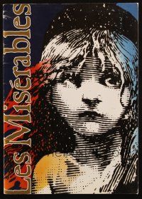1y371 LES MISERABLES stage play souvenir program book '90 classic Victor Hugo musical!
