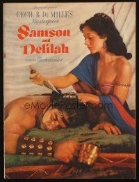 1y388 SAMSON & DELILAH souvenir program book '49 Hedy Lamarr & Victor Mature, DeMille classic!