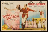 1y232 YOU'LL NEVER GET RICH Spanish herald '50 Fred Astaire & beautiful Rita Hayworth, different!