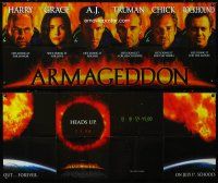 1y121 ARMAGEDDON 2-sided special 13x21 '98 Bruce Willis, Affleck, Billy Bob Thornton, Tyler, Buscemi