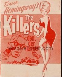 1y278 KILLERS Danish program '64 Don Siegel, Hemingway, Lee Marvin, Angie Dickinson, different!