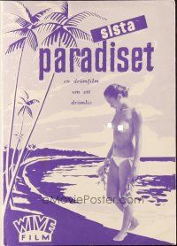 1y281 LAST PARADISE Danish program R60s art & photos of super sexy topless island babes!