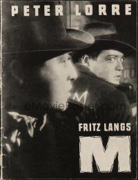 1y285 M Danish program R60 Fritz Lang film noir classic starring Peter Lorre, different!