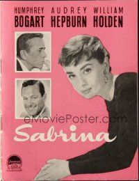1y307 SABRINA Danish program '54 Audrey Hepburn, Humphrey Bogart, William Holden, Billy Wilder