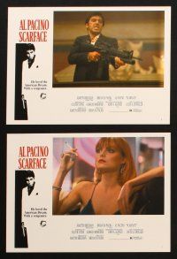 1y137 SCARFACE set of 8 video 8x10 mini LCs R03 Al Pacino, Michelle Pfeiffer, Brian De Palma