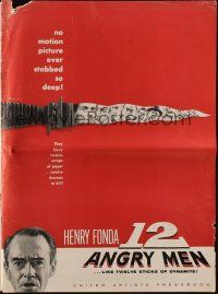 1y508 12 ANGRY MEN pressbook '57 Henry Fonda, Sidney Lumet courtroom jury classic!