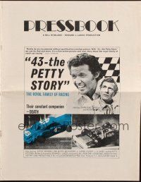 1y515 43: THE RICHARD PETTY STORY pressbook '72 NASCAR race car driver Darren McGavin!