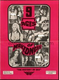 1y517 9 AGES OF NAKEDNESS pressbook '70 The History of Sex from Stone Age to Topless Computer Age!