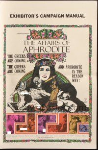 1y525 AFFAIRS OF APHRODITE pressbook '70 the Greeks are coming and she's the reason why!