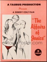1y526 AFFAIRS OF JANICE pressbook '76 she's not a dream, she's a beautiful woman of flesh!