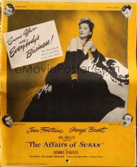 1y527 AFFAIRS OF SUSAN pressbook '45 great images of pretty Joan Fontaine + surrounded by suitors!