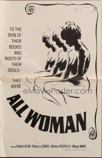 1y544 ALL WOMAN pressbook '67 Robert Alda, Rebecca Sand, they were all woman, sexy artwork!